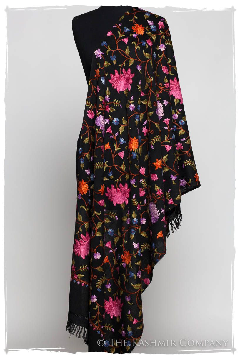Lilac Orchid Jardin Antoinette Noir Shawl