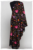 Lilac Orchid Jardin Antoinette Noir Shawl