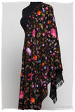 Lilac Orchid Jardin Antoinette Noir Shawl