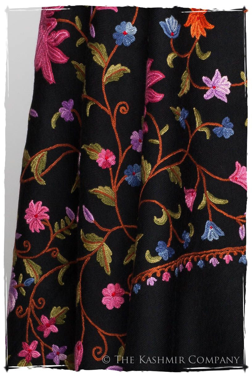 Lilac Orchid Jardin Antoinette Noir Shawl