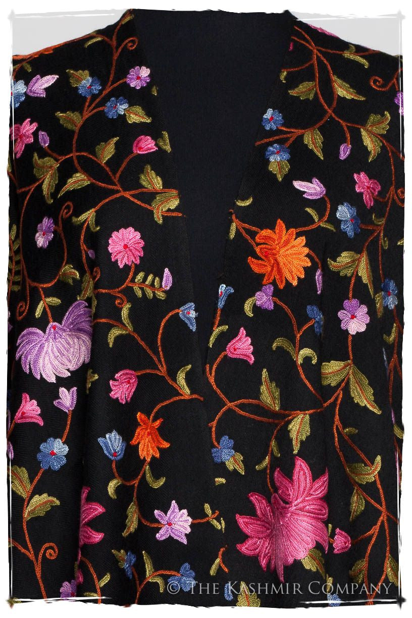 Lilac Orchid Jardin Antoinette Noir Shawl