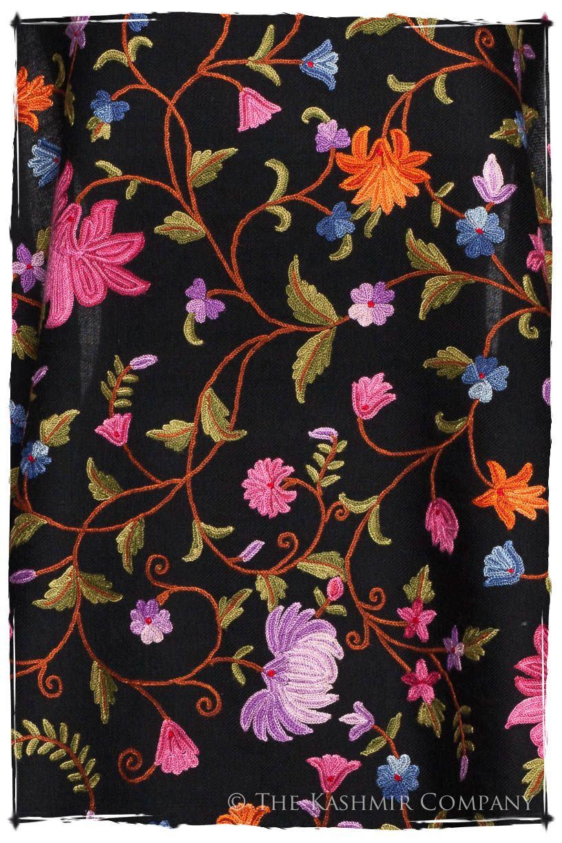 Lilac Orchid Jardin Antoinette Noir Shawl