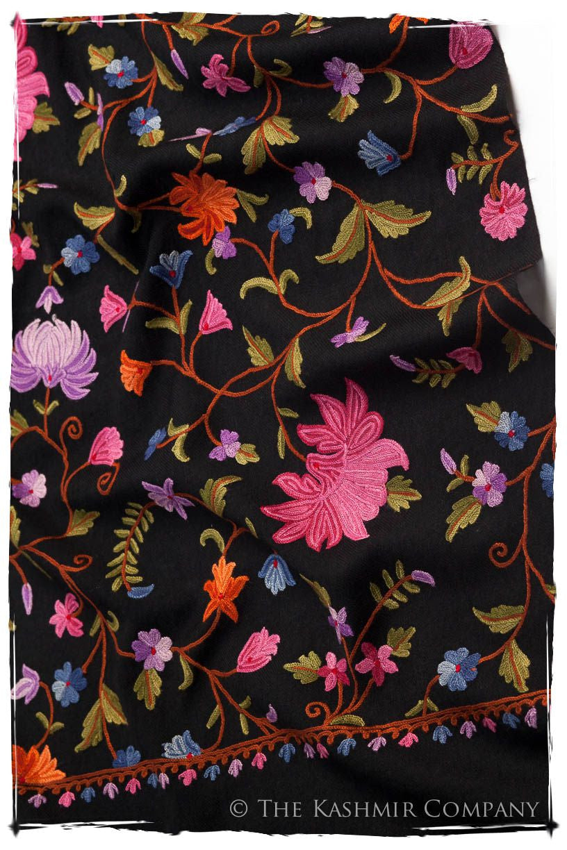 Lilac Orchid Jardin Antoinette Noir Shawl