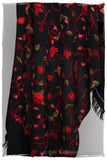 True Rouge Jardin Antoinette Noir Shawl