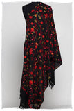 True Rouge Jardin Antoinette Noir Shawl