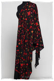 True Rouge Jardin Antoinette Noir Shawl