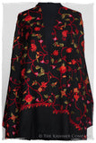 True Rouge Jardin Antoinette Noir Shawl