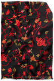 True Rouge Jardin Antoinette Noir Shawl