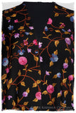 Iris Orchid Jardin Antoinette Noir Shawl