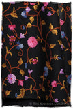 Iris Orchid Jardin Antoinette Noir Shawl
