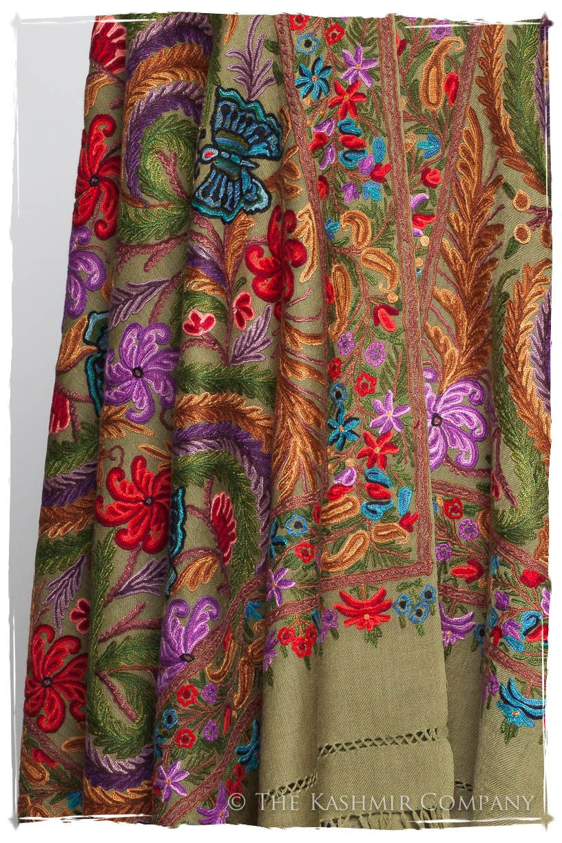 Papillon Cachemire Mosstone Antiquaires Shawl