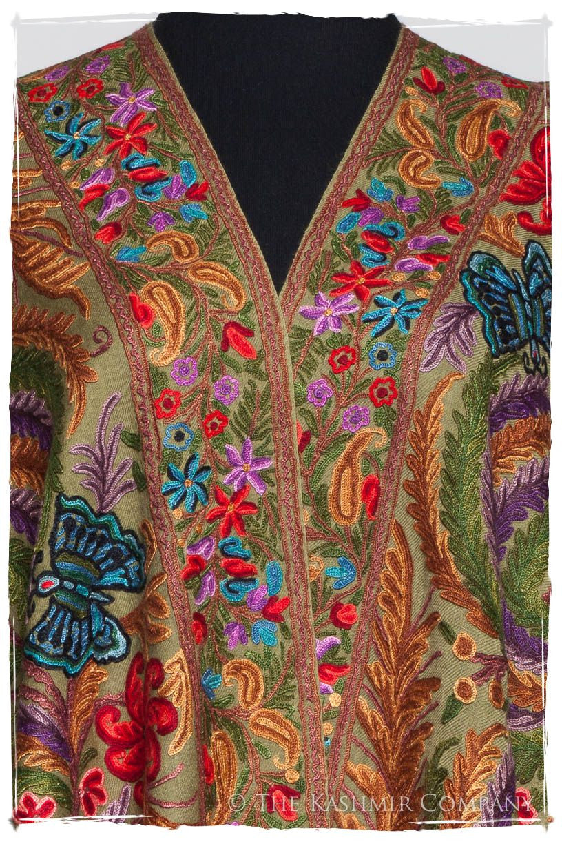 Papillon Cachemire Mosstone Antiquaires Shawl