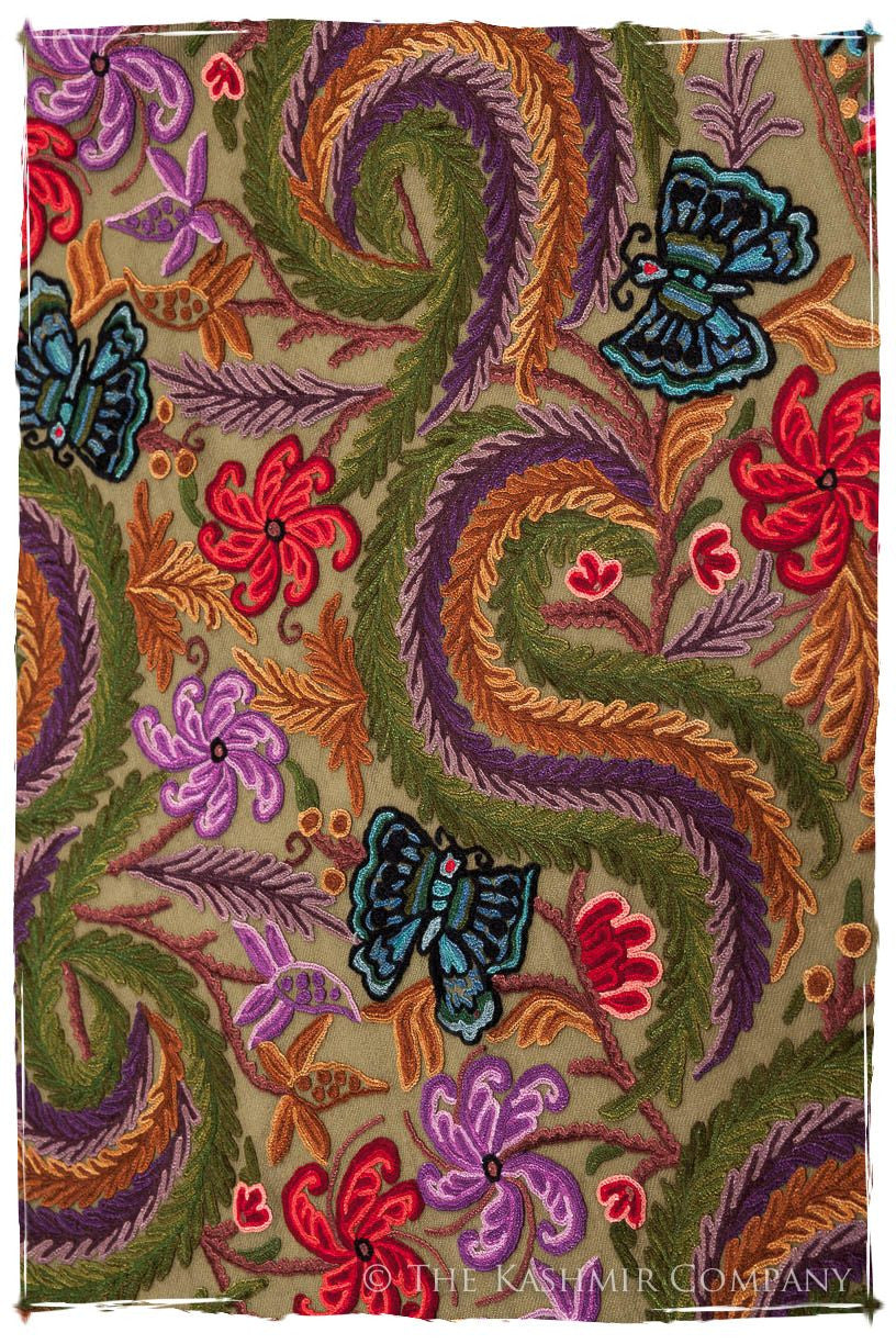 Papillon Cachemire Mosstone Antiquaires Shawl