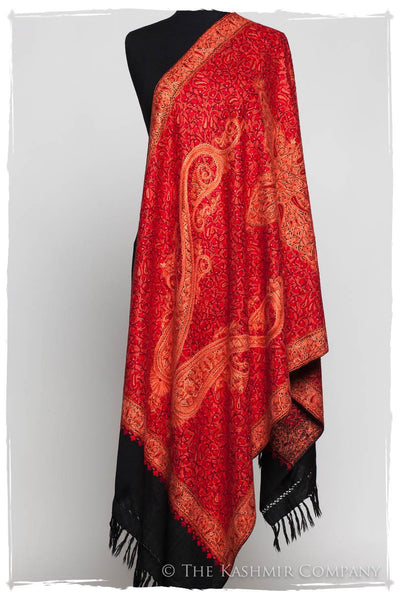 Flame Scarlet Paisley Antiquaires Shawl