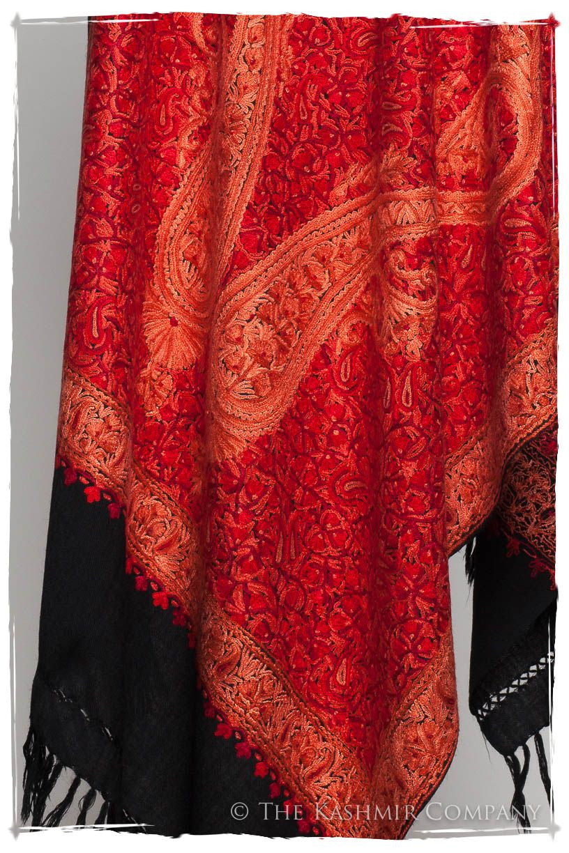 Flame Scarlet Paisley Antiquaires Shawl