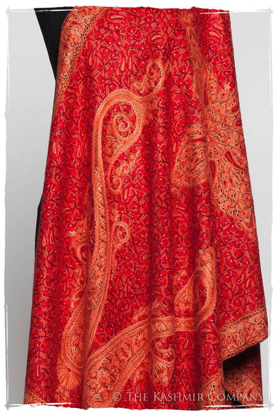 Flame Scarlet Paisley Antiquaires Shawl