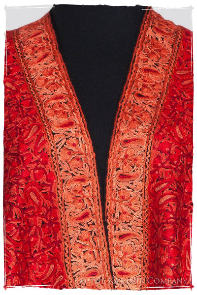 Flame Scarlet Paisley Antiquaires Shawl