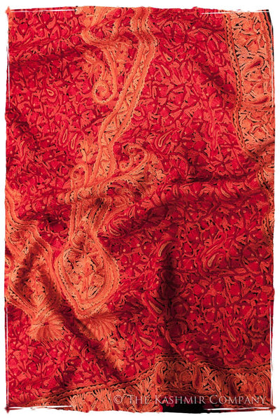 Flame Scarlet Paisley Antiquaires Shawl