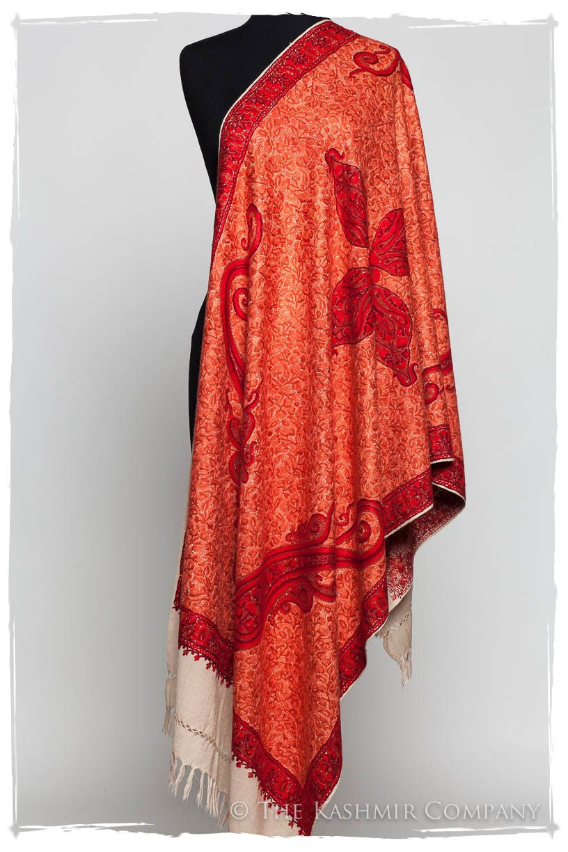 Scarlet Sunset Paisley Antiquaires Shawl