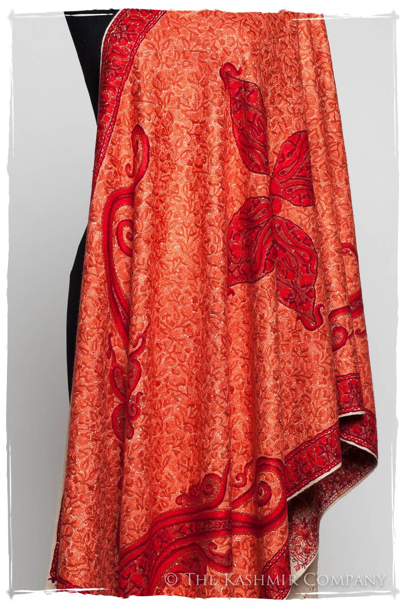 Scarlet Sunset Paisley Antiquaires Shawl