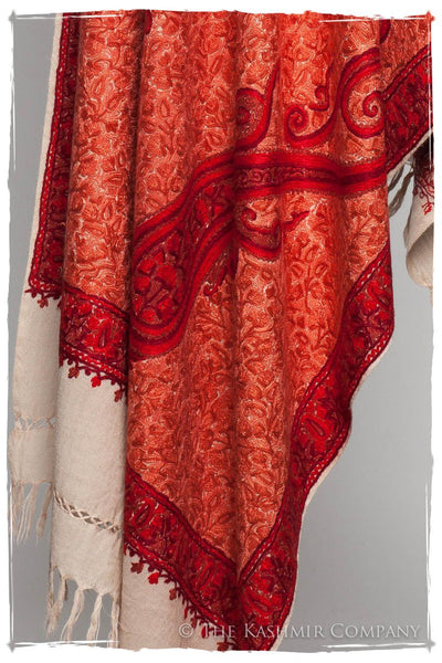 Scarlet Sunset Paisley Antiquaires Shawl