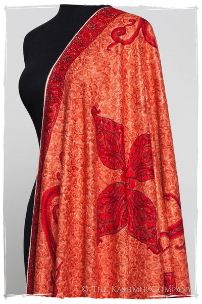 Scarlet Sunset Paisley Antiquaires Shawl