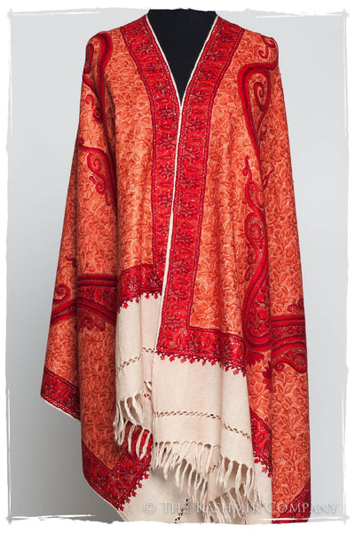 Scarlet Sunset Paisley Antiquaires Shawl