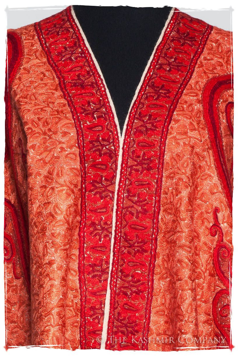 Scarlet Sunset Paisley Antiquaires Shawl