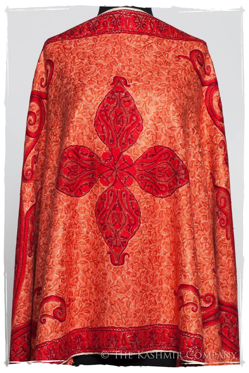 Scarlet Sunset Paisley Antiquaires Shawl