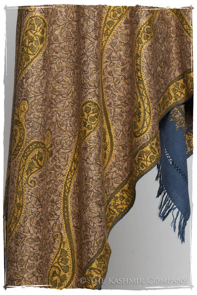 Bleu Royale au Trésor Paisley Antiquaires Shawl