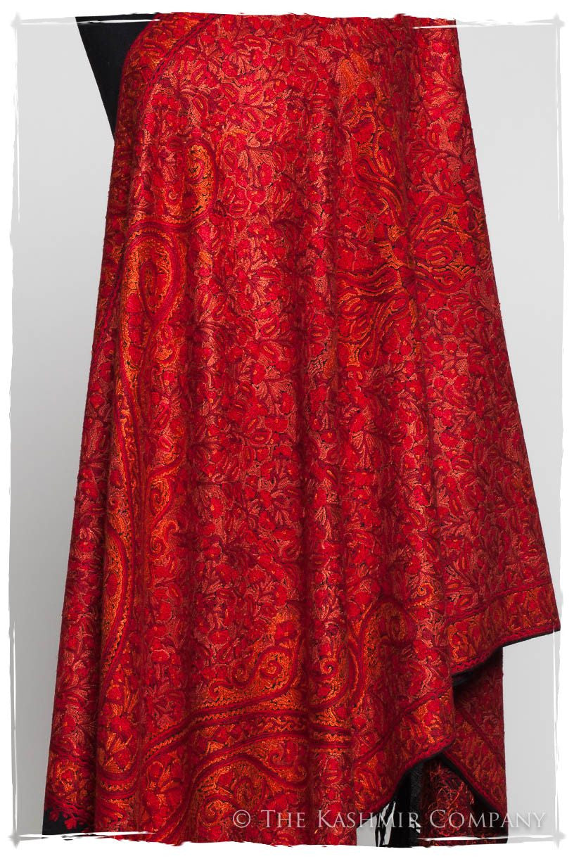 Joyaux Rouges Trésor Paisley Antiquaires Shawl