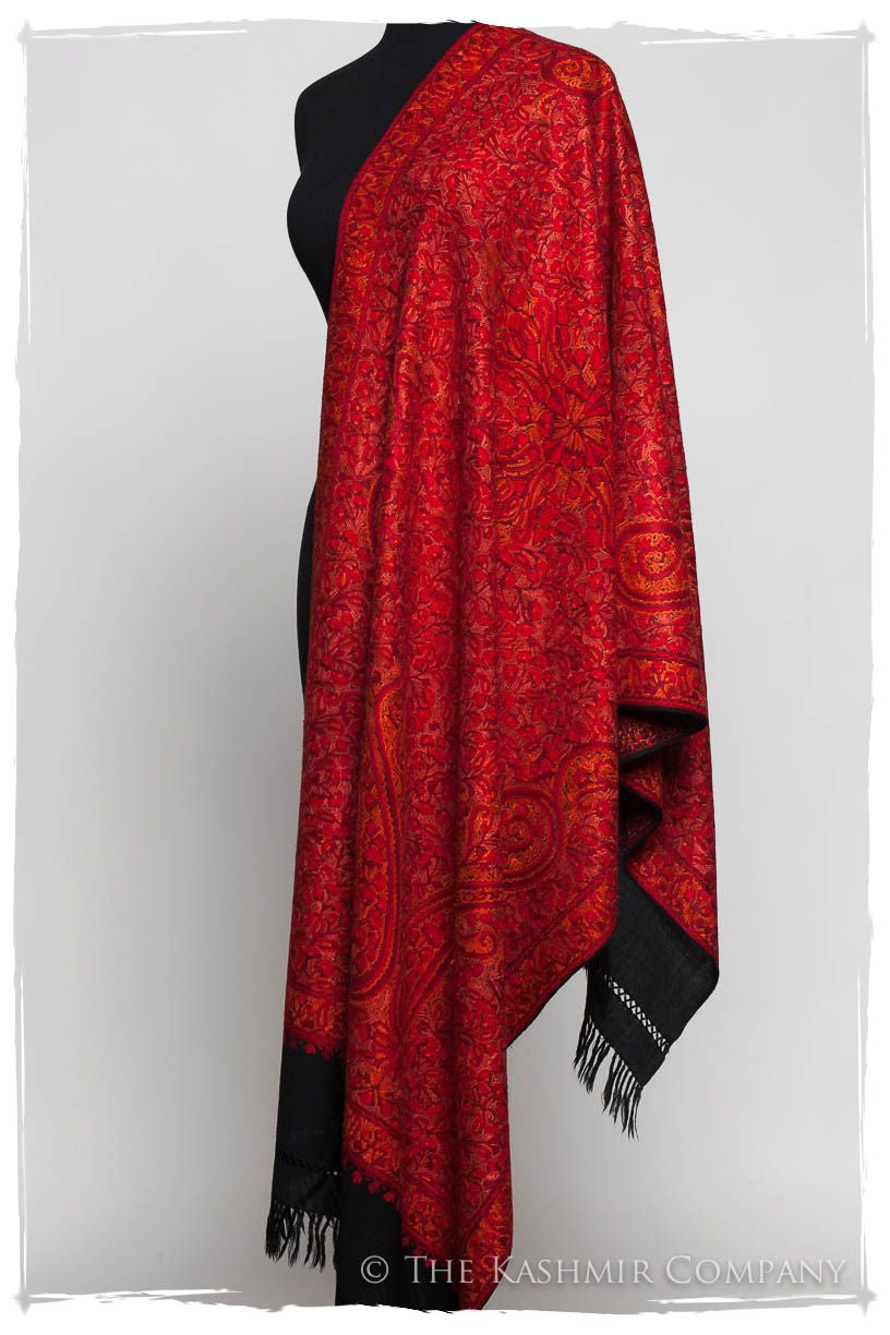 Joyaux Rouges Trésor Paisley Antiquaires Shawl