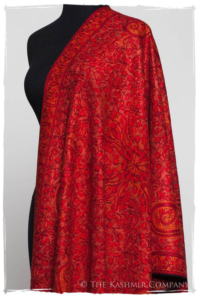 Joyaux Rouges Trésor Paisley Antiquaires Shawl