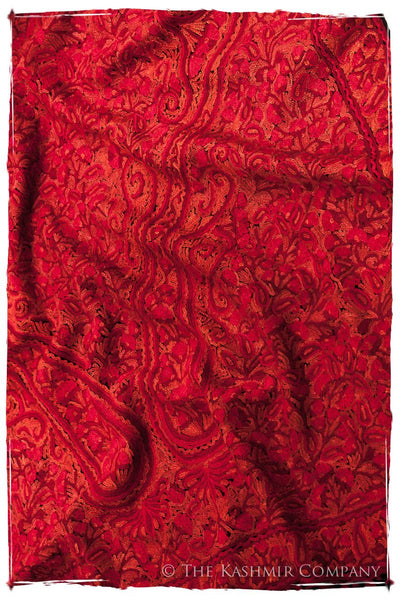 Joyaux Rouges Trésor Paisley Antiquaires Shawl