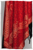 Scarlet Trésor de la Flamme Paisley Antiquaires Shawl