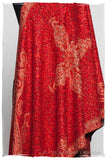 Scarlet Trésor de la Flamme Paisley Antiquaires Shawl