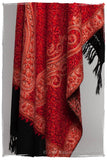 Scarlet Trésor de la Flamme Paisley Antiquaires Shawl