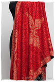 Scarlet Trésor de la Flamme Paisley Antiquaires Shawl