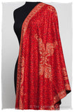 Scarlet Trésor de la Flamme Paisley Antiquaires Shawl
