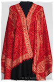 Scarlet Trésor de la Flamme Paisley Antiquaires Shawl