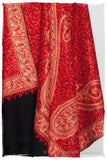 Scarlet Trésor de la Flamme Paisley Antiquaires Shawl