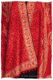 Scarlet Trésor de la Flamme Paisley Antiquaires Shawl