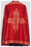Scarlet Trésor de la Flamme Paisley Antiquaires Shawl