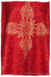 Scarlet Trésor de la Flamme Paisley Antiquaires Shawl