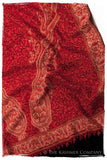 Scarlet Trésor de la Flamme Paisley Antiquaires Shawl