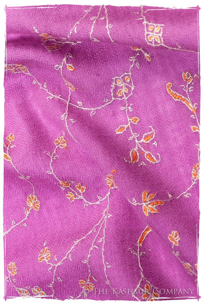 Jardin d'Iris Orchid L'amour Soft Cashmere Scarf/Shawl