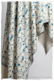 Sapphire Bleu Bijou Paisley L'amour Soft Cashmere Scarf/Shawl