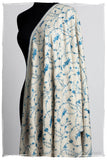 Sapphire Bleu Bijou Paisley L'amour Soft Cashmere Scarf/Shawl