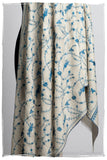 Sapphire Bleu Bijou Paisley L'amour Soft Cashmere Scarf/Shawl