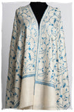 Sapphire Bleu Bijou Paisley L'amour Soft Cashmere Scarf/Shawl